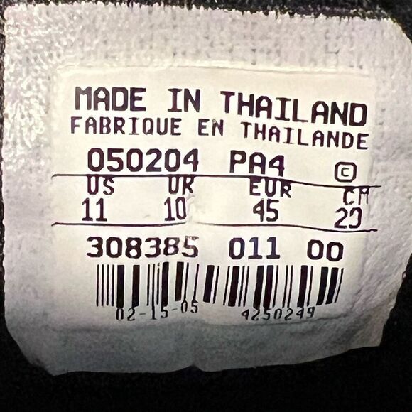 Mens Vintage NIKE Land Shark Phylon Black Leather Football Cleats / Size 11 - Picture 8 of 9